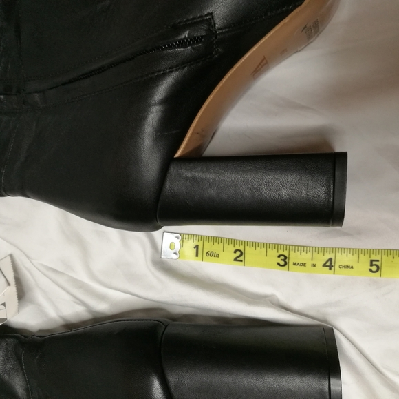 NWT ZARA Black Leather Heeled Boots - Picture 13 of 13